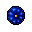 round blue pillow